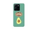 Funda Silicona Líquida Verde para Vivo Y35 / Y22s diseño Vegan Life Dibujos