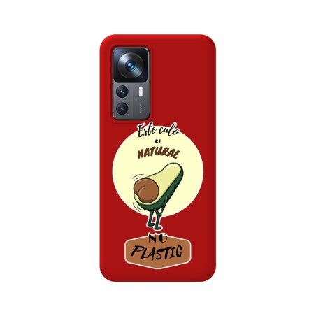 Funda Silicona Líquida Roja para Xiaomi 12T / 12T Pro 5G diseño Culo Natural Dibujos