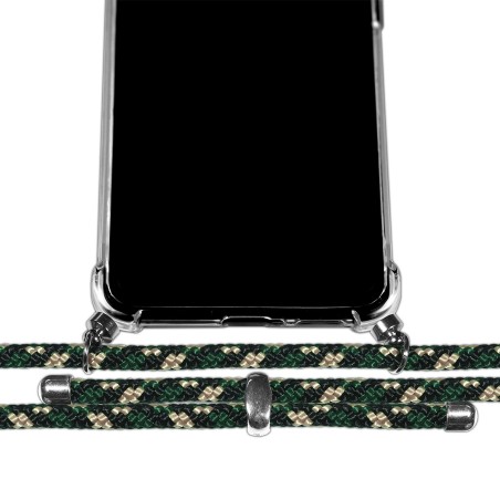 Personaliza tu Funda Colgante Transparente para Oppo A77 5G con Cordon Verde / Dorado Dibujo Personalizada
