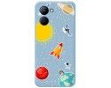 Funda Silicona Líquida Azul para Realme C33 diseño Espacio Dibujos