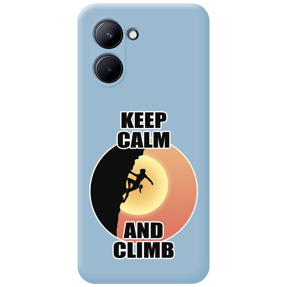 Funda Silicona Líquida Azul para Realme C33 diseño Mujer Escalada Dibujos