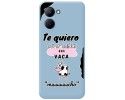 Funda Silicona Líquida Azul para Realme C33 diseño Vaca Dibujos
