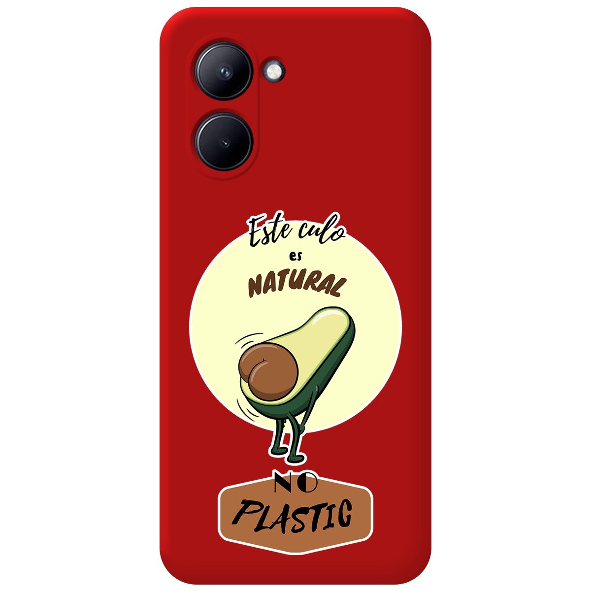 Funda Silicona Líquida Roja para Realme C33 diseño Culo Natural Dibujos