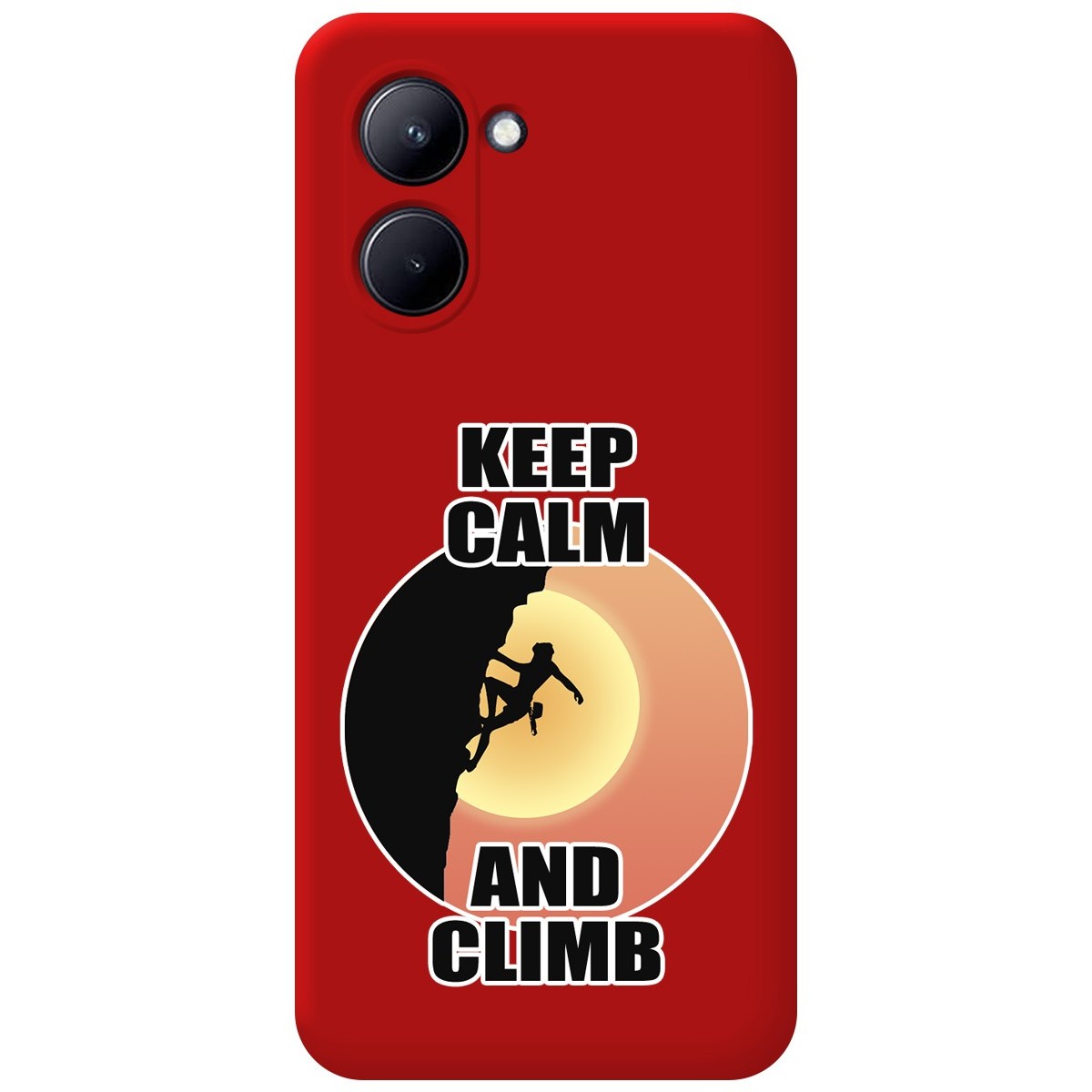 Funda Silicona Líquida Roja para Realme C33 diseño Mujer Escalada Dibujos