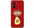 Funda Silicona Líquida Roja para Realme C33 diseño Vegan Life Dibujos
