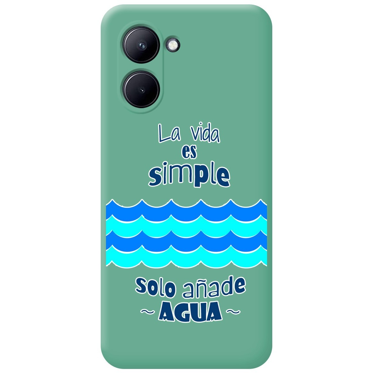 Funda Silicona Líquida Verde para Realme C33 diseño Agua Dibujos
