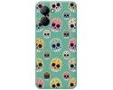 Funda Silicona Líquida Verde para Realme C33 diseño Catrina Dibujos
