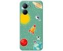 Funda Silicona Líquida Verde para Realme C33 diseño Espacio Dibujos