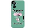 Funda Silicona Líquida Verde para Realme C33 diseño Vaca Dibujos