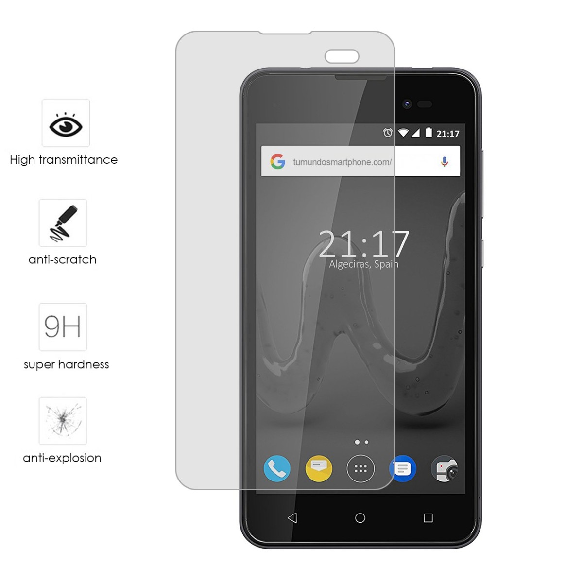 Protector Cristal Templado para Wiko Sunny 2 Plus Vidrio