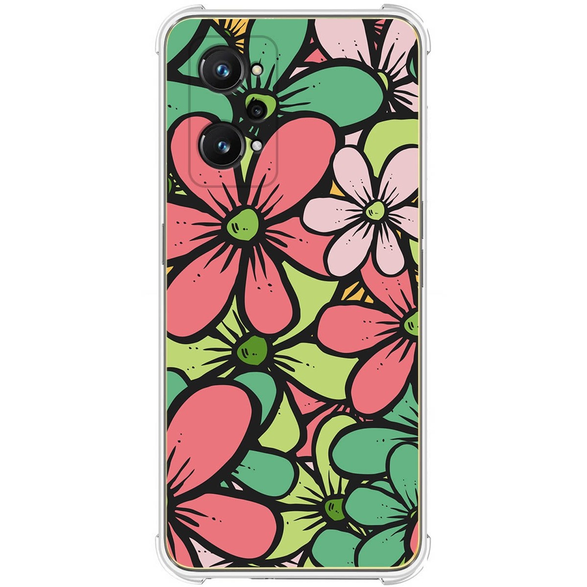 Funda Silicona Antigolpes para Realme GT Neo 3T 5G diseño Flores 02 Dibujos