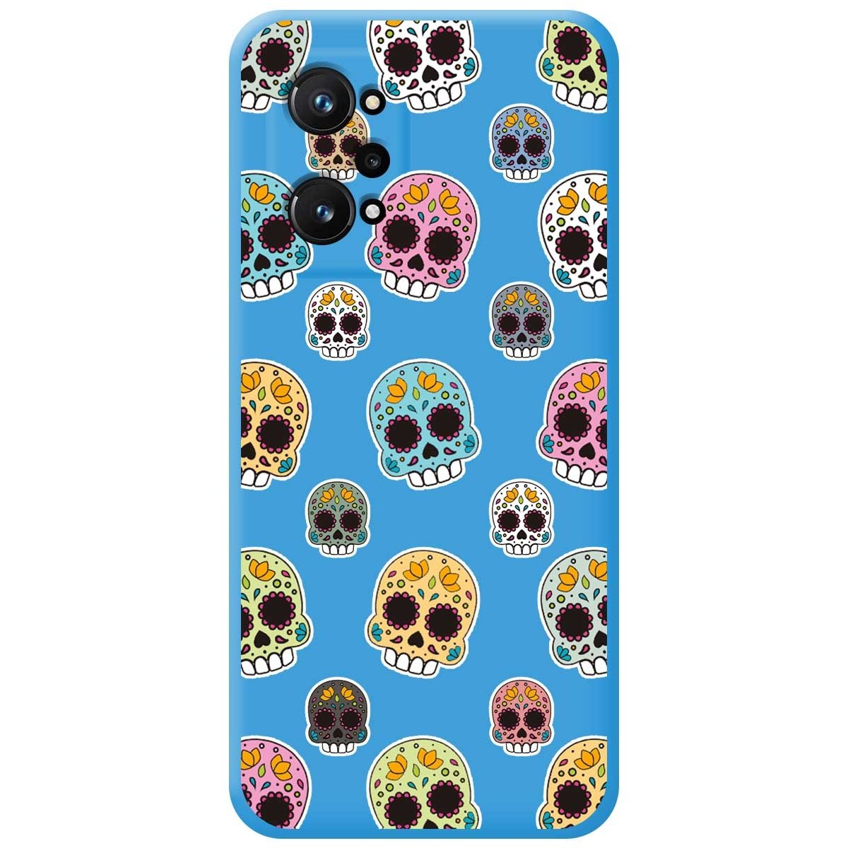 Funda Silicona Líquida Azul para Realme GT Neo 3T 5G diseño Catrina Dibujos