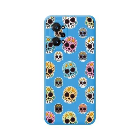 Funda Silicona Líquida Azul para Realme GT Neo 3T 5G diseño Catrina Dibujos