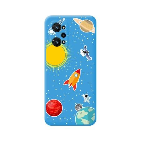 Funda Silicona Líquida Azul para Realme GT Neo 3T 5G diseño Espacio Dibujos