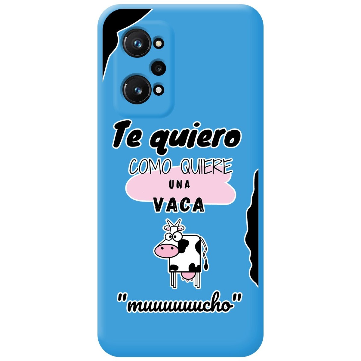 Funda Silicona Líquida Azul para Realme GT Neo 3T 5G diseño Vaca Dibujos