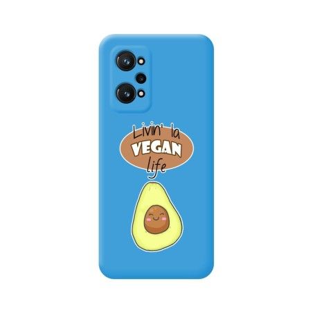 Funda Silicona Líquida Azul para Realme GT Neo 3T 5G diseño Vegan Life Dibujos