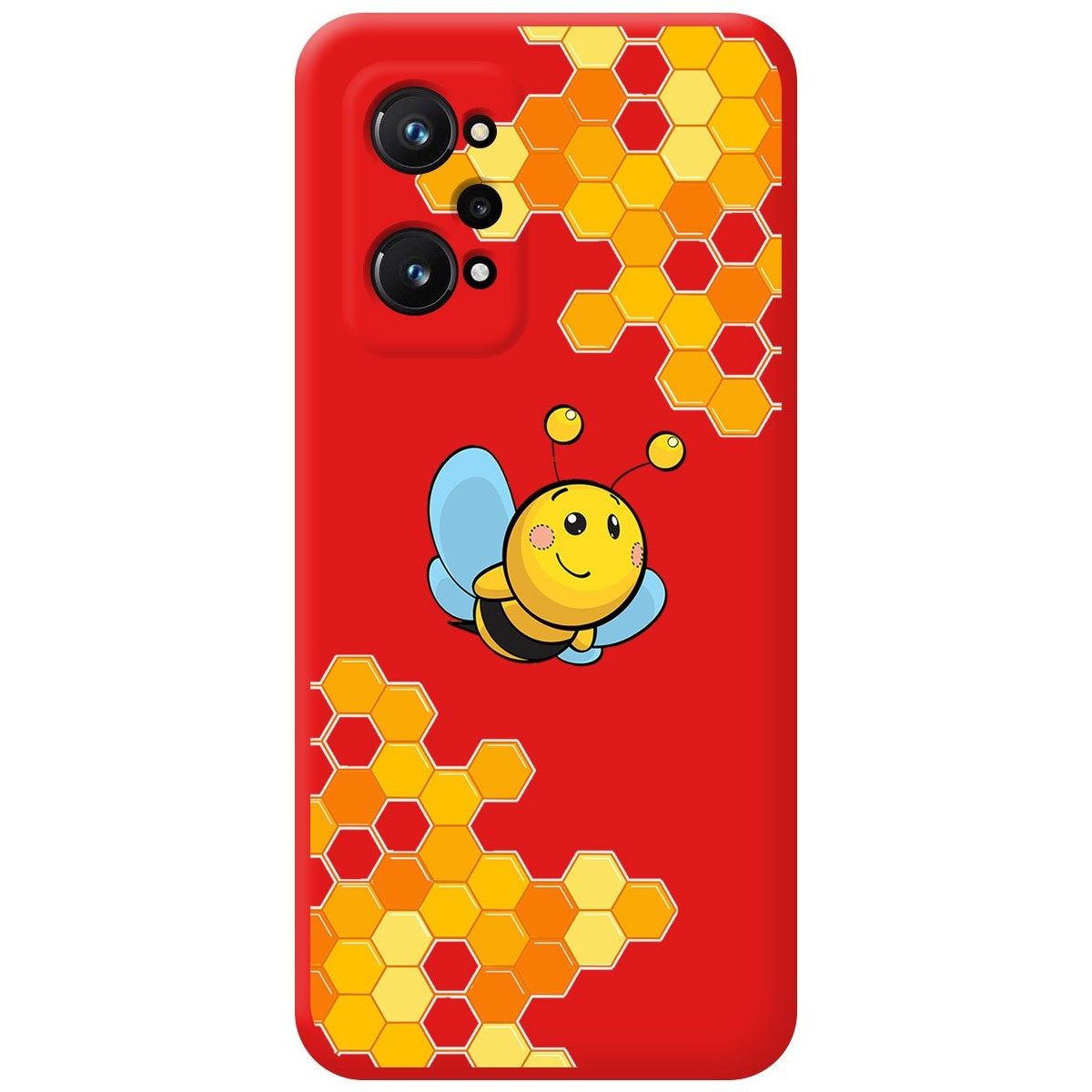 Funda Silicona Líquida Roja para Realme GT Neo 3T 5G diseño Abeja Dibujos