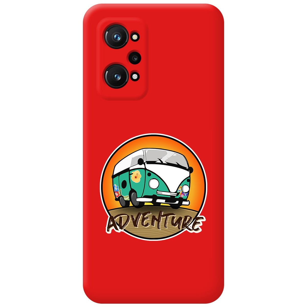 Funda Silicona Líquida Roja para Realme GT Neo 3T 5G diseño Adventure Dibujos