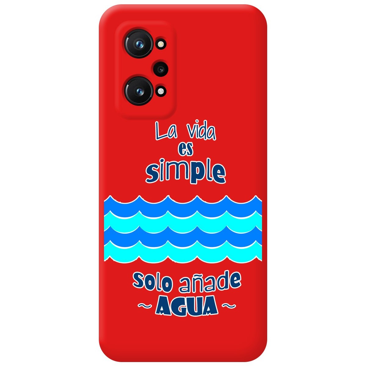 Funda Silicona Líquida Roja para Realme GT Neo 3T 5G diseño Agua Dibujos