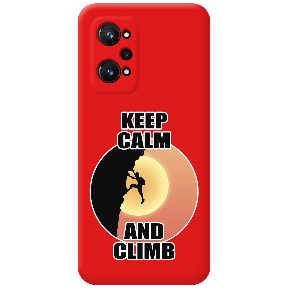 Funda Silicona Líquida Roja para Realme GT Neo 3T 5G diseño Hombre Escalada Dibujos