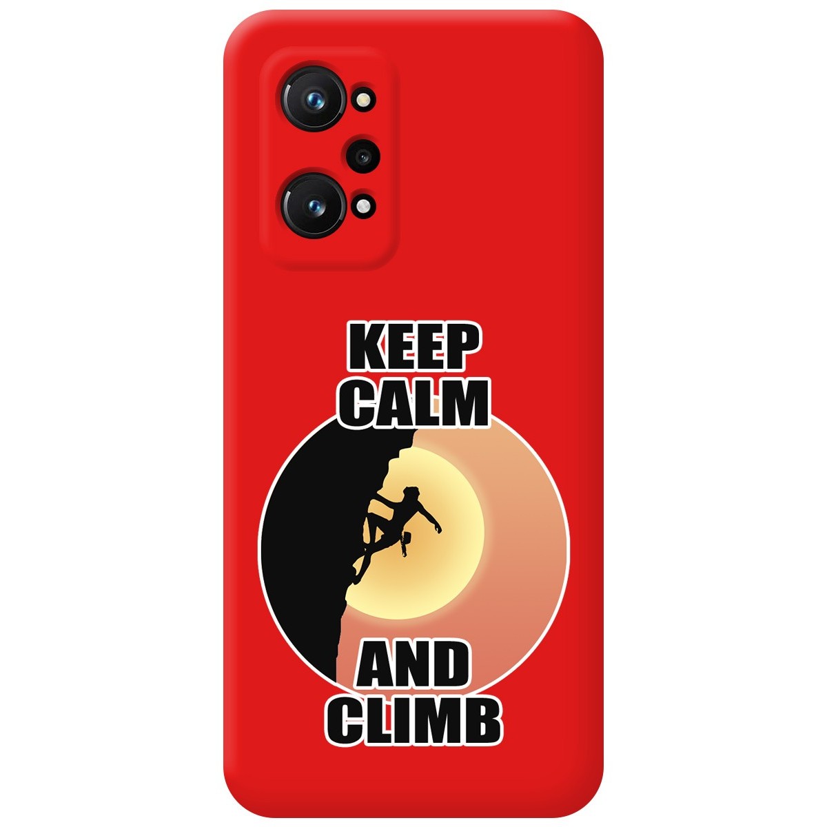 Funda Silicona Líquida Roja para Realme GT Neo 3T 5G diseño Mujer Escalada Dibujos