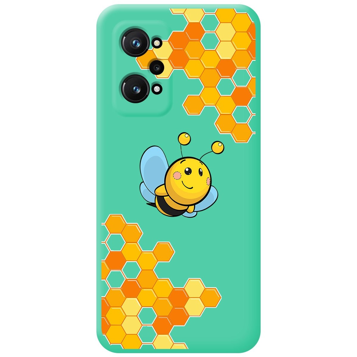 Funda Silicona Líquida Verde para Realme GT Neo 3T 5G diseño Abeja Dibujos