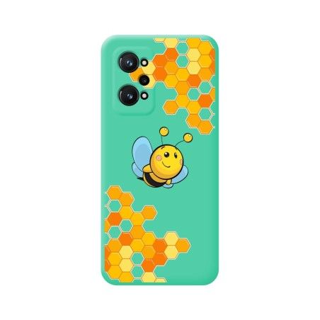Funda Silicona Líquida Verde para Realme GT Neo 3T 5G diseño Abeja Dibujos