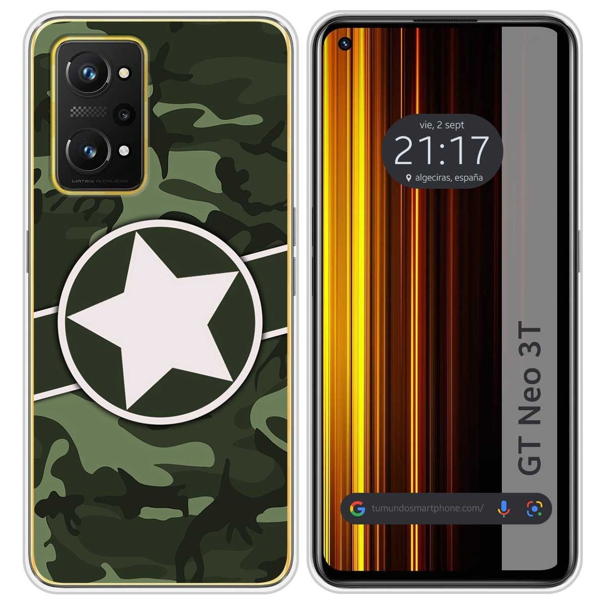 Funda Silicona para Realme GT Neo 3T 5G diseño Camuflaje 01 Dibujos
