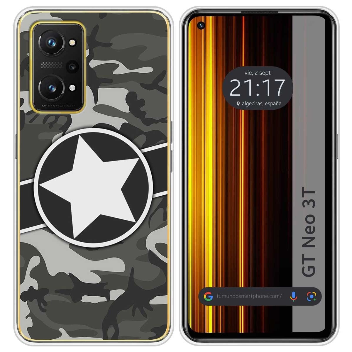 Funda Silicona para Realme GT Neo 3T 5G diseño Camuflaje 02 Dibujos