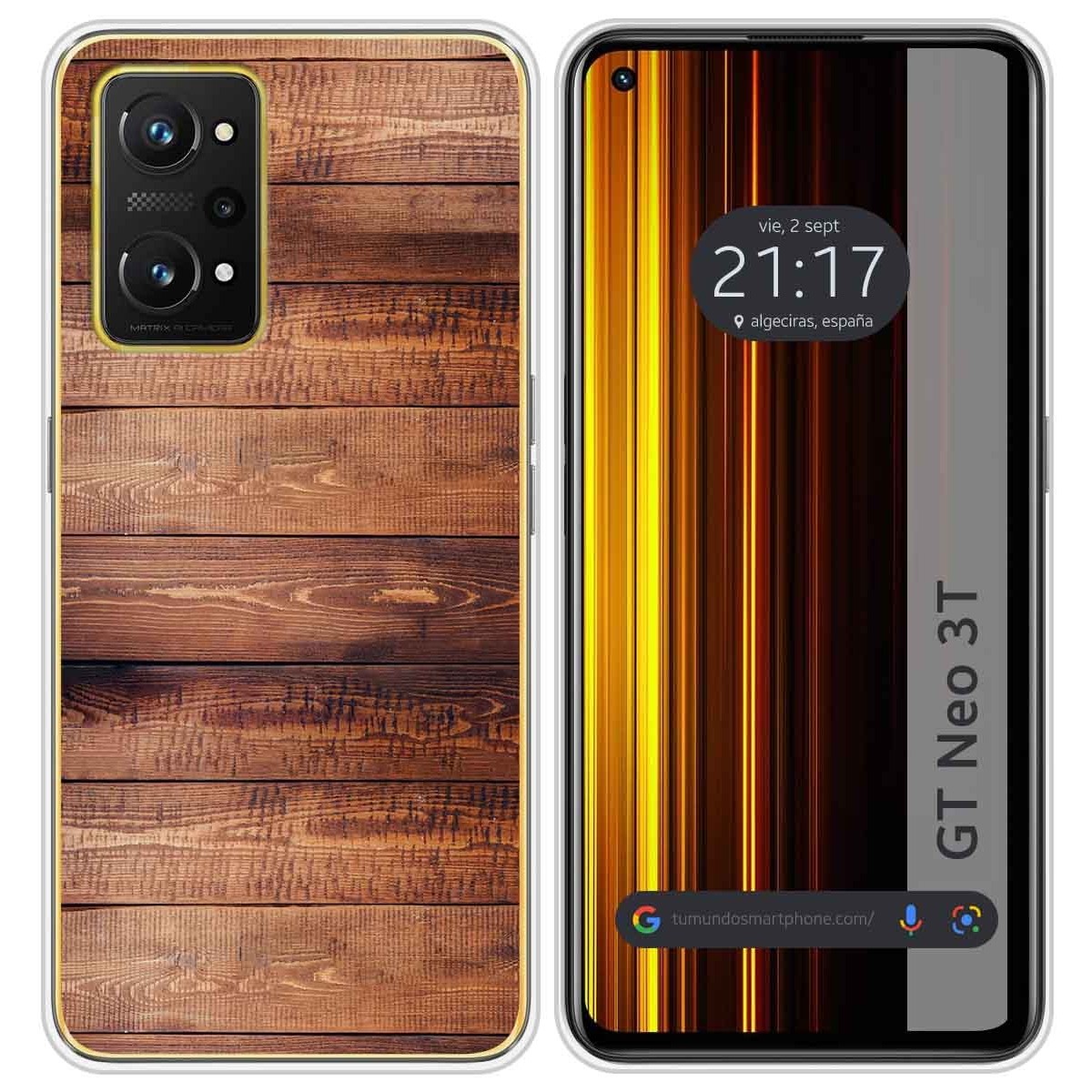 Funda Silicona para Realme GT Neo 3T 5G diseño Madera 02 Dibujos