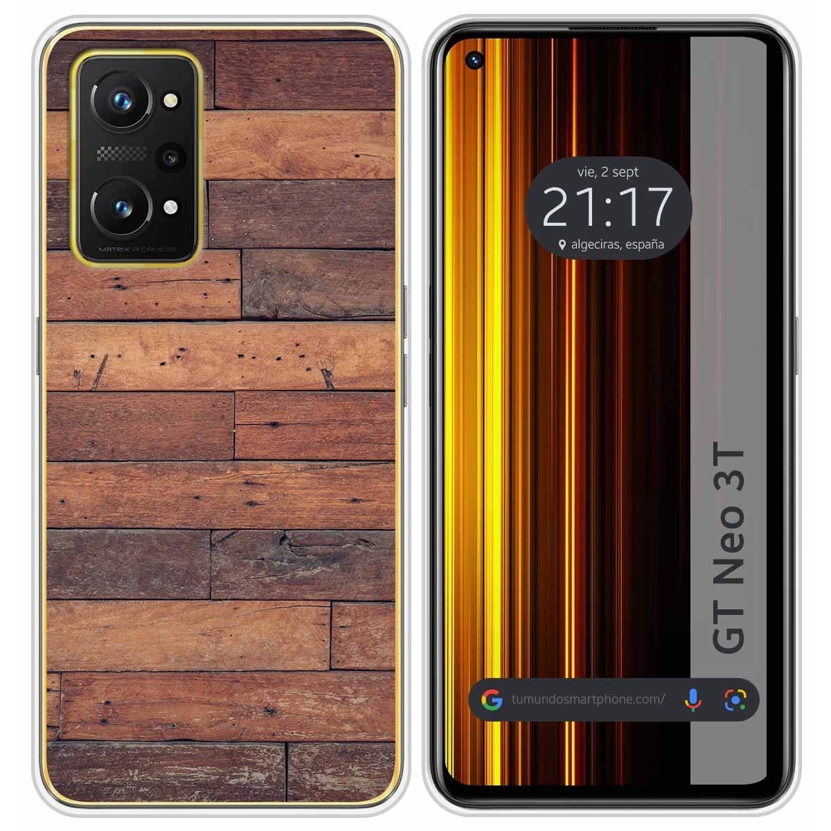 Funda Silicona para Realme GT Neo 3T 5G diseño Madera 03 Dibujos