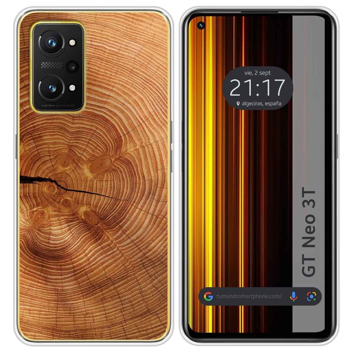 Funda Silicona para Realme GT Neo 3T 5G diseño Madera 04 Dibujos