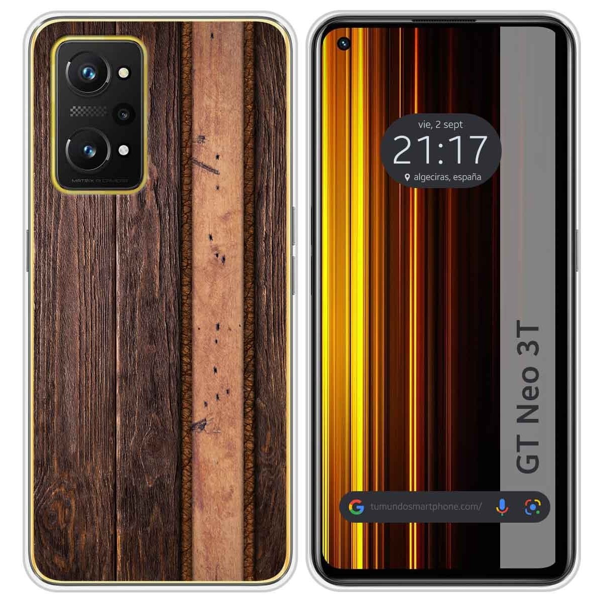 Funda Silicona para Realme GT Neo 3T 5G diseño Madera 05 Dibujos
