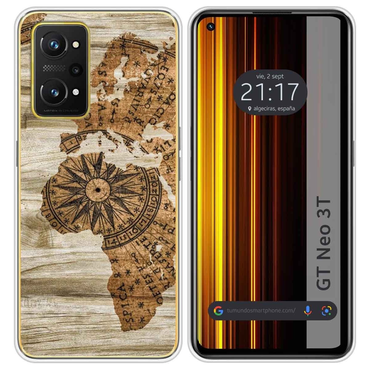 Funda Silicona para Realme GT Neo 3T 5G diseño Madera 07 Dibujos