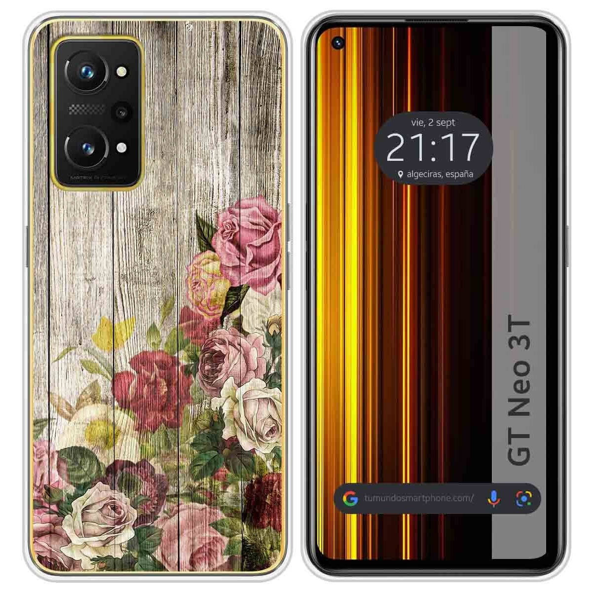 Funda Silicona para Realme GT Neo 3T 5G diseño Madera 08 Dibujos