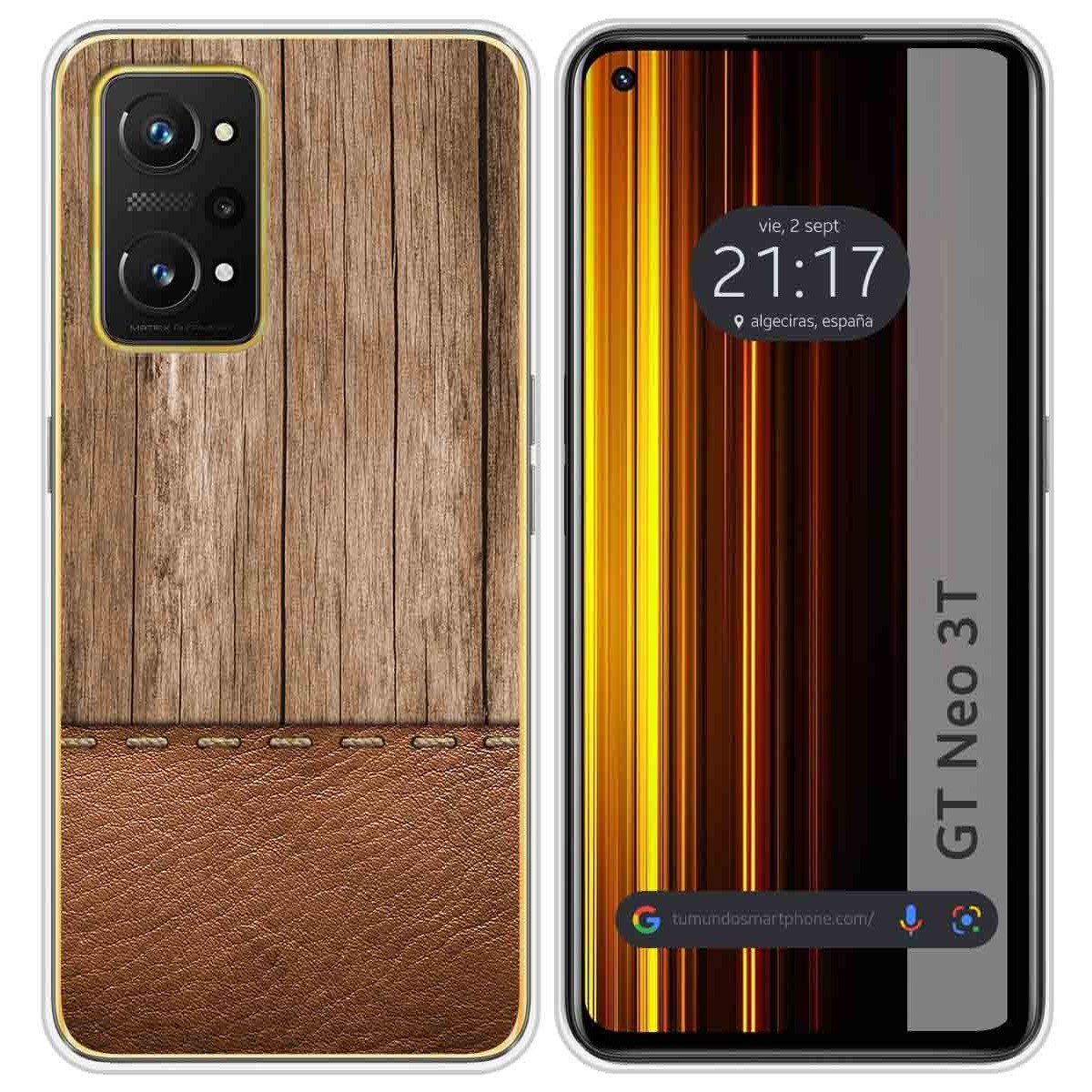 Funda Silicona para Realme GT Neo 3T 5G diseño Madera 09 Dibujos