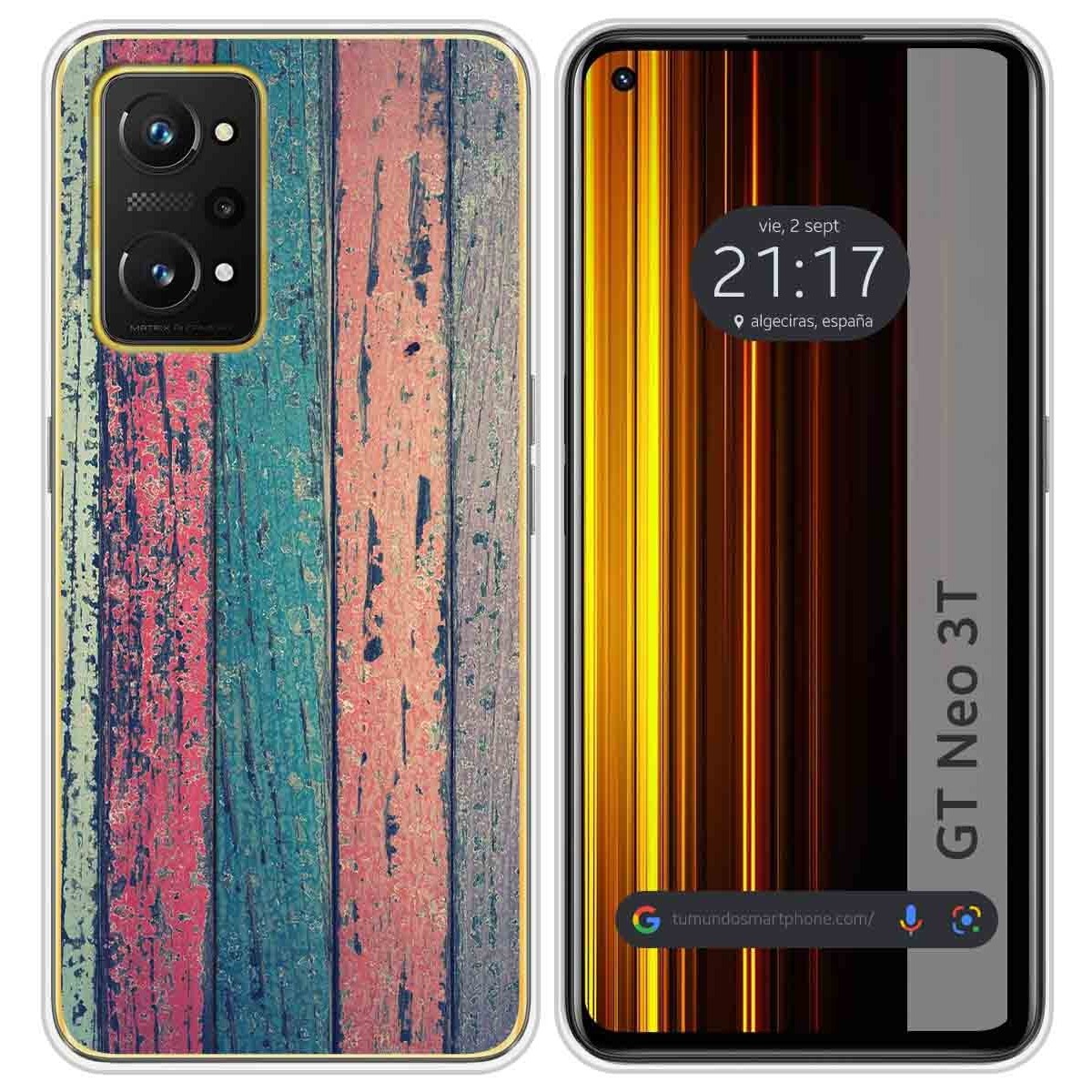 Funda Silicona para Realme GT Neo 3T 5G diseño Madera 10 Dibujos
