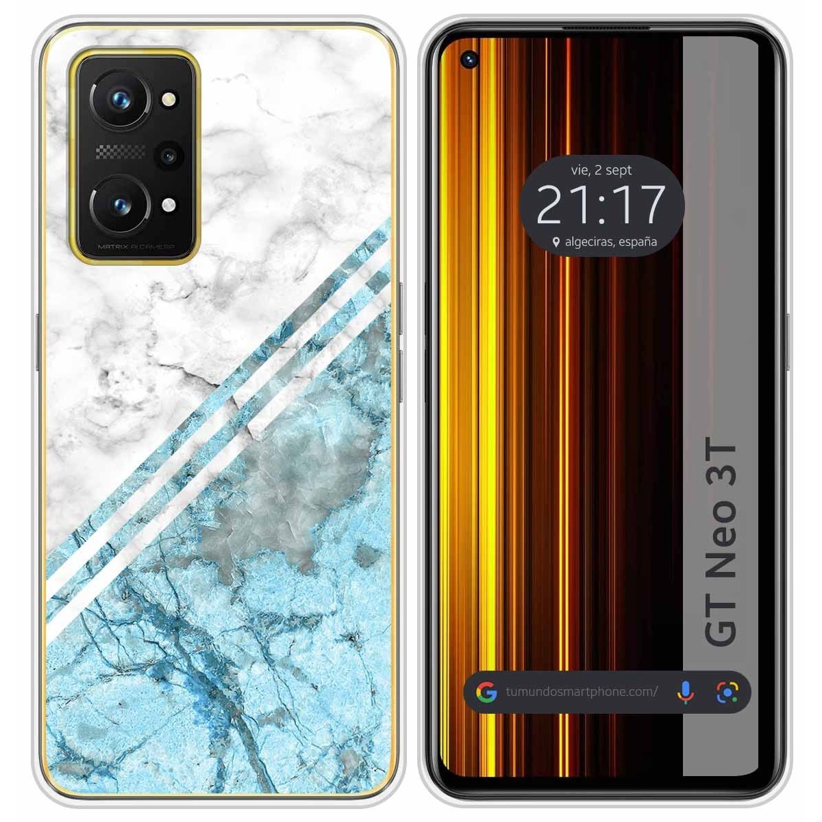 Funda Silicona para Realme GT Neo 3T 5G diseño Mármol 02 Dibujos