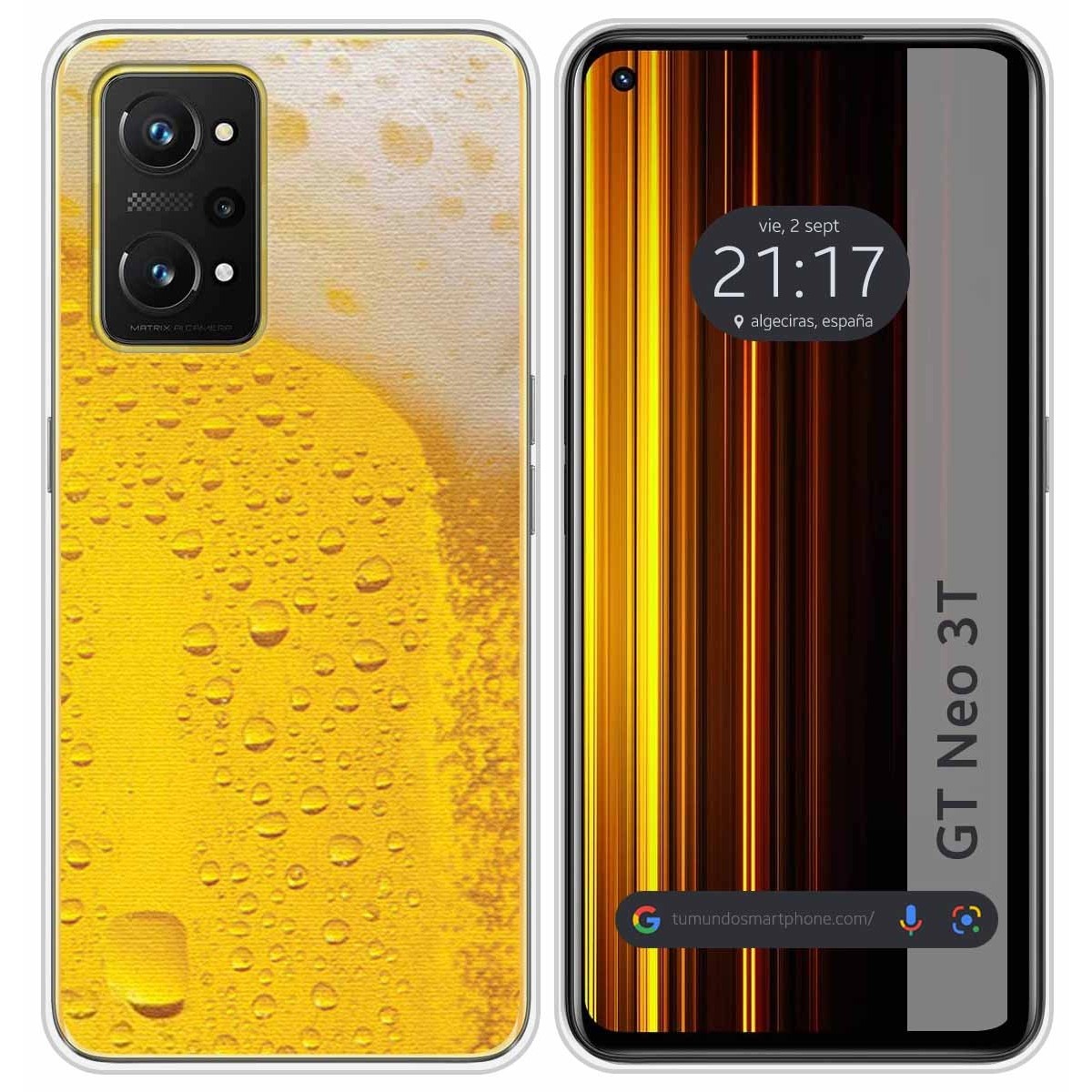 Funda Silicona para Realme GT Neo 3T 5G diseño Cerveza Dibujos