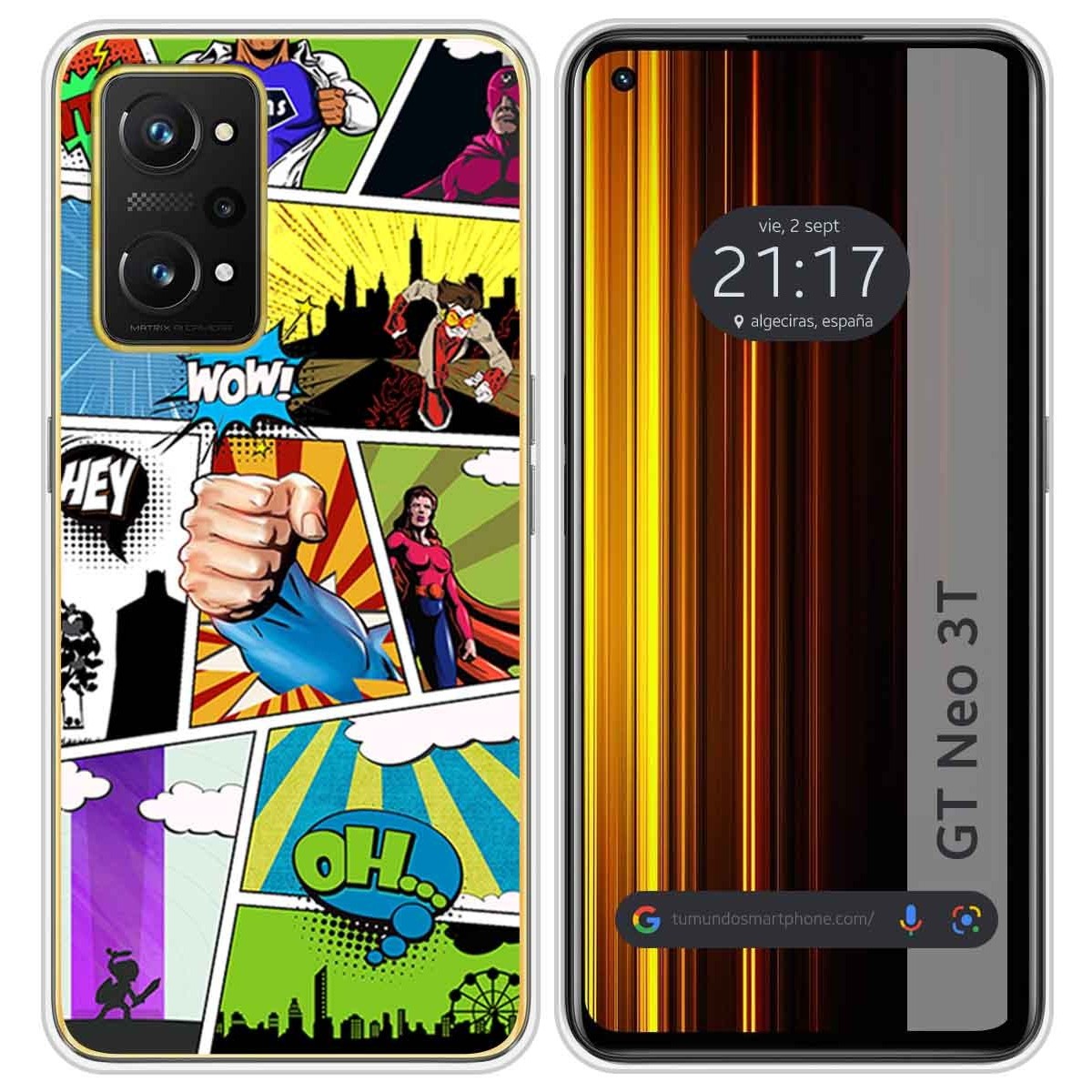 Funda Silicona para Realme GT Neo 3T 5G diseño Comic Dibujos