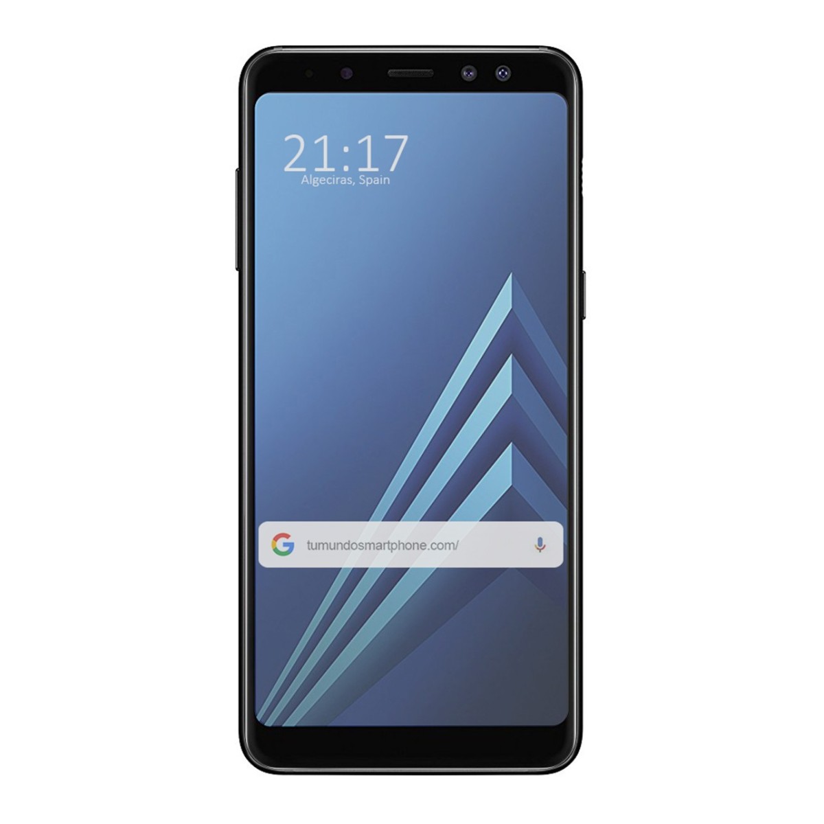 Protector Cristal Templado Frontal Completo Negro para Samsung Galaxy A8 (2018) Vidrio