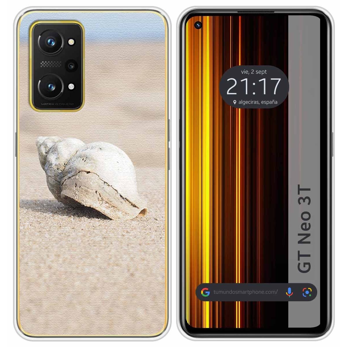 Funda Silicona para Realme GT Neo 3T 5G diseño Concha Dibujos