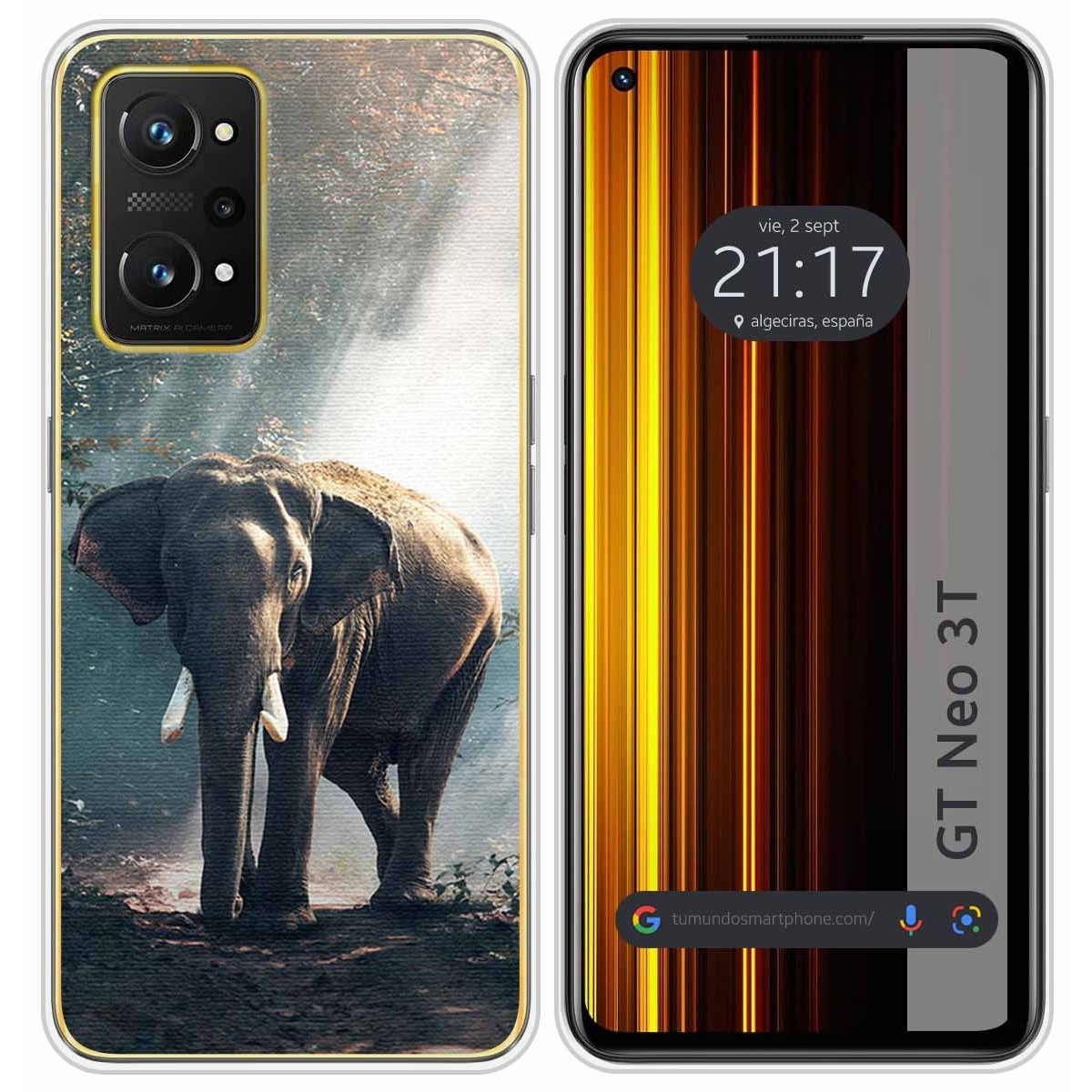 Funda Silicona para Realme GT Neo 3T 5G diseño Elefante Dibujos
