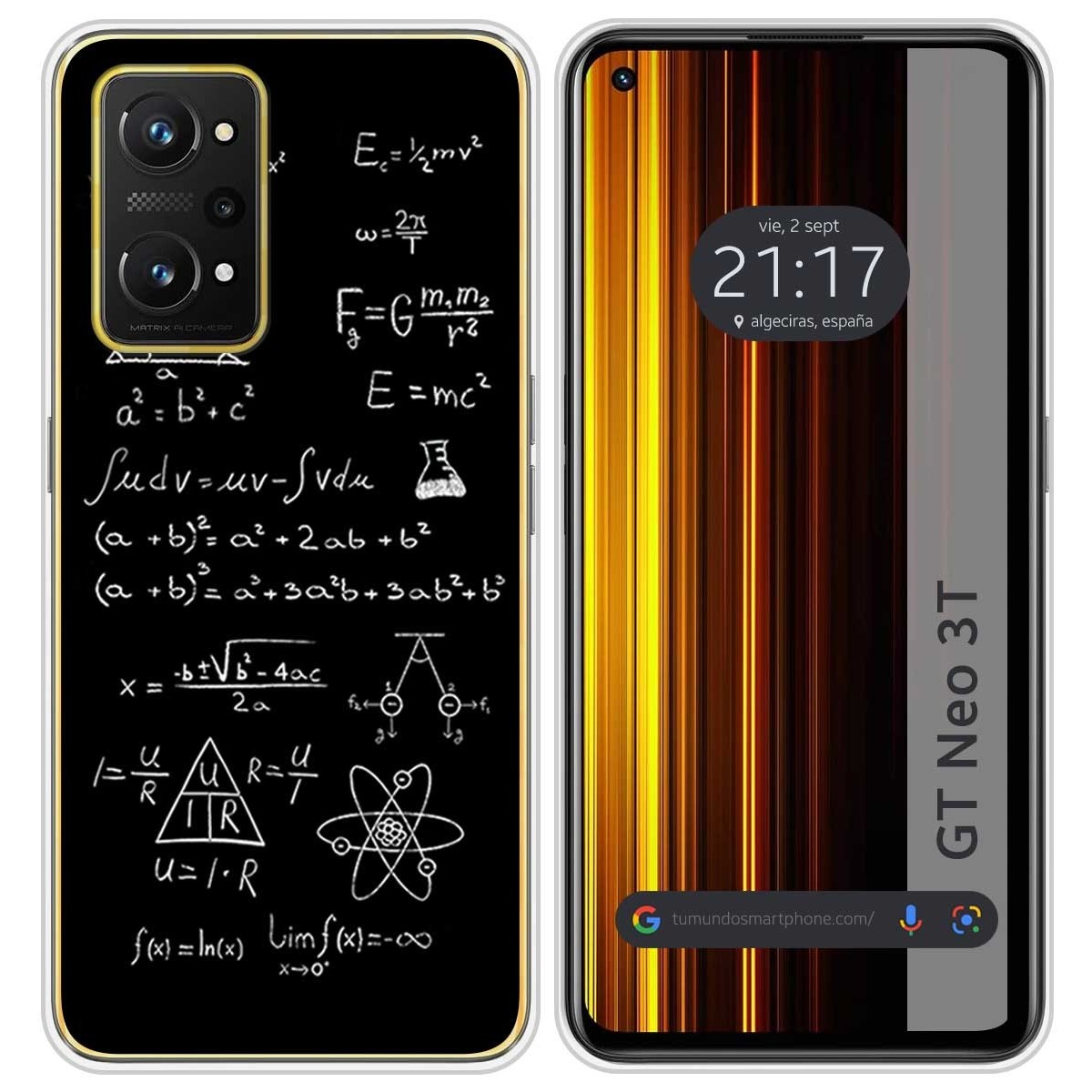 Funda Silicona para Realme GT Neo 3T 5G diseño Formulas Dibujos