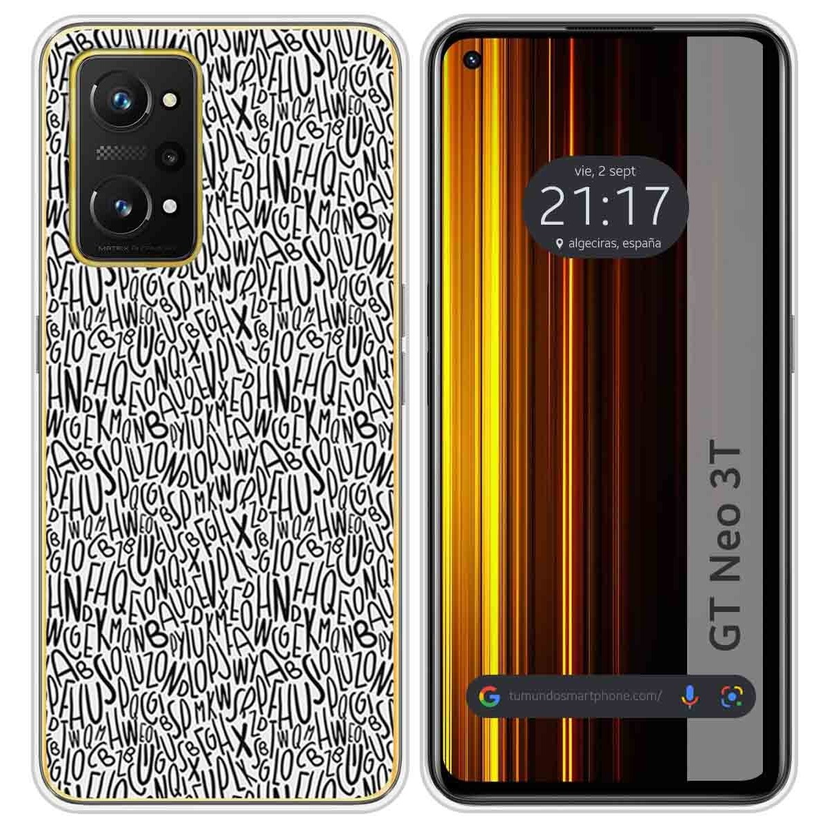 Funda Silicona para Realme GT Neo 3T 5G diseño Letras Dibujos