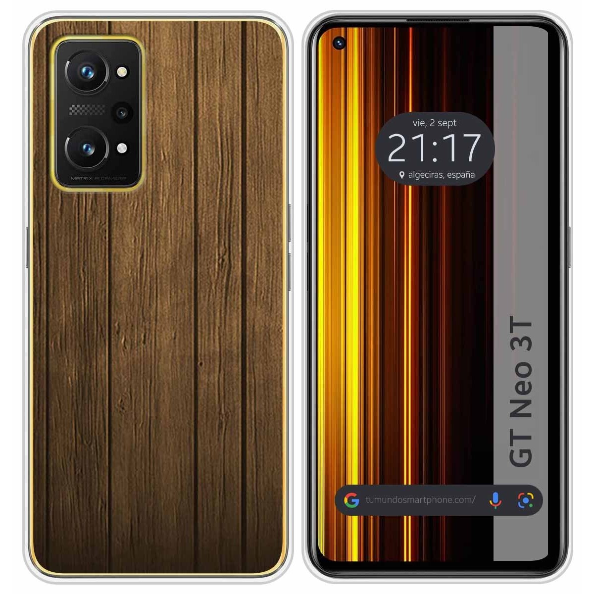 Funda Silicona para Realme GT Neo 3T 5G diseño Madera Dibujos