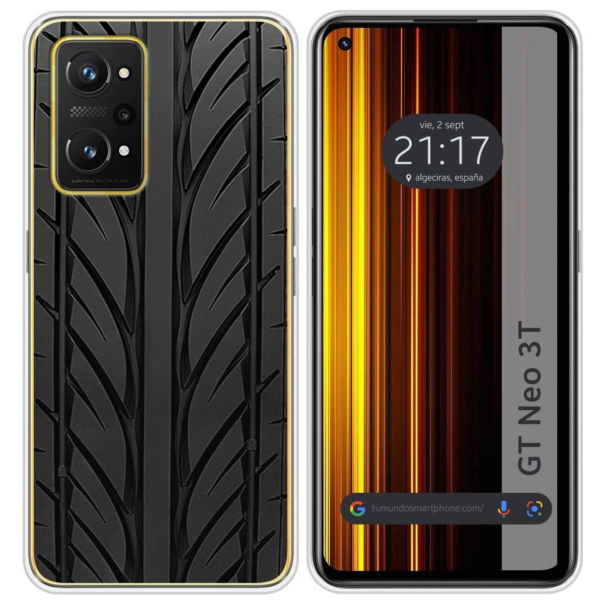 Funda Silicona para Realme GT Neo 3T 5G diseño Neumatico Dibujos
