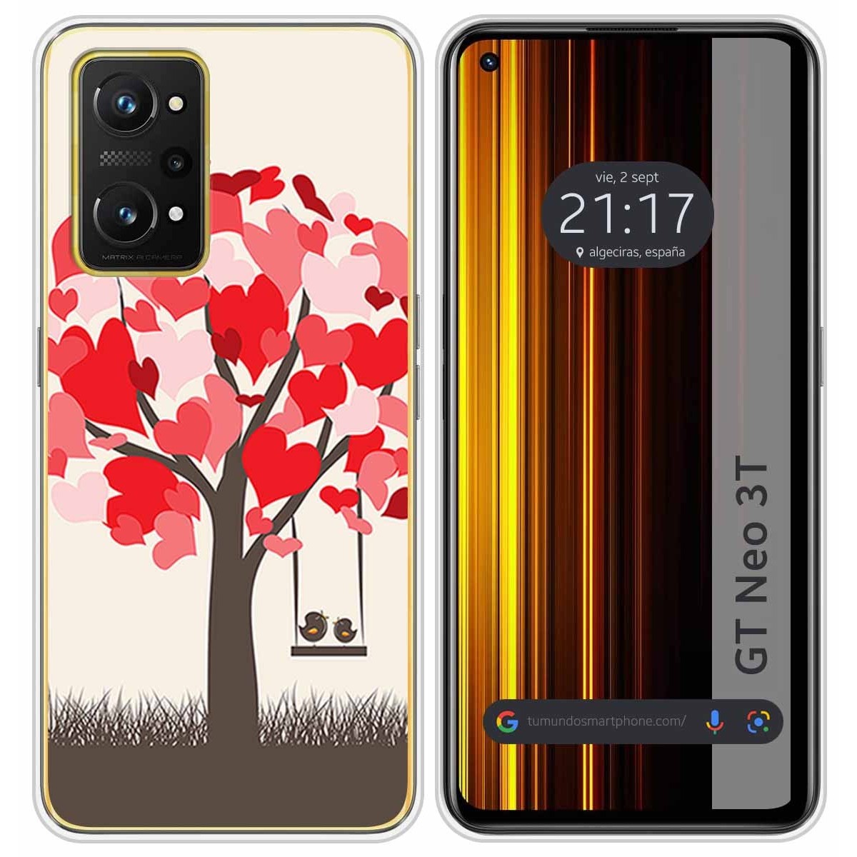 Funda Silicona para Realme GT Neo 3T 5G diseño Pajaritos Dibujos