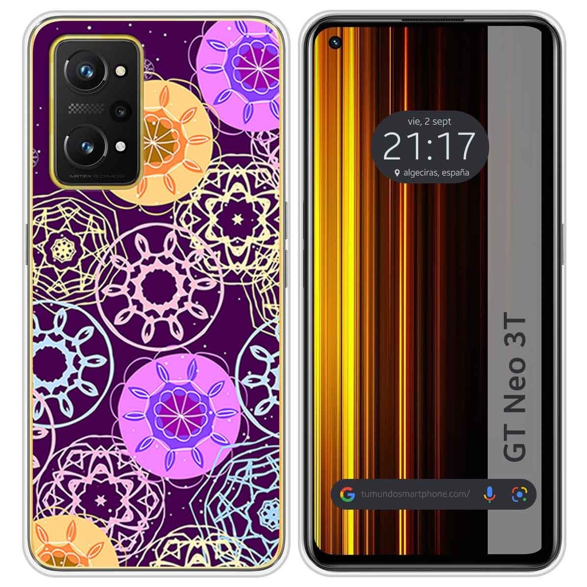 Funda Silicona para Realme GT Neo 3T 5G diseño Radial Dibujos
