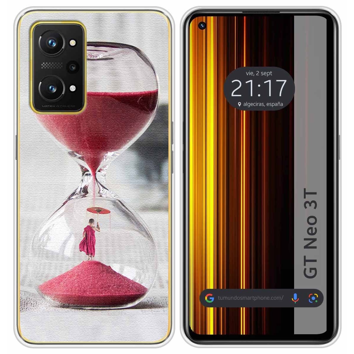 Funda Silicona para Realme GT Neo 3T 5G diseño Reloj Dibujos